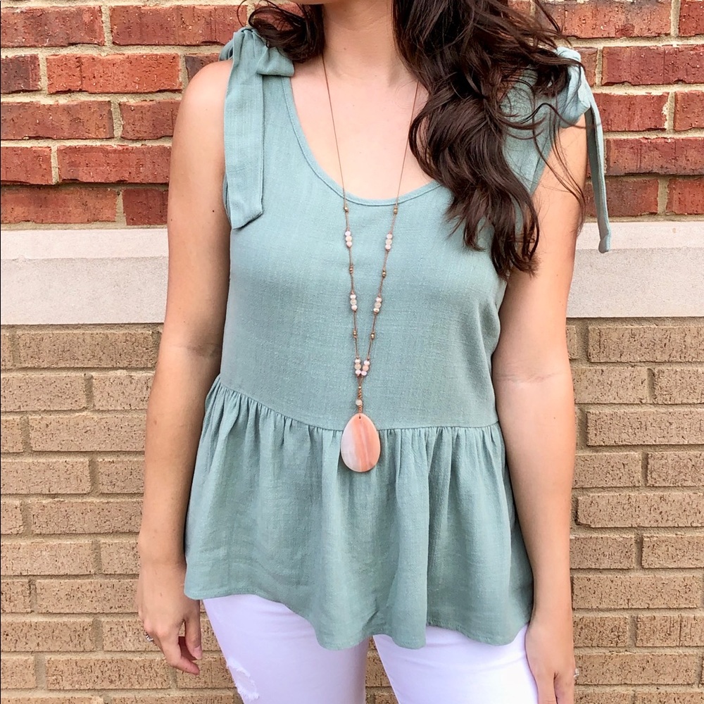 NWT Sage Green Summer Top Tank Top